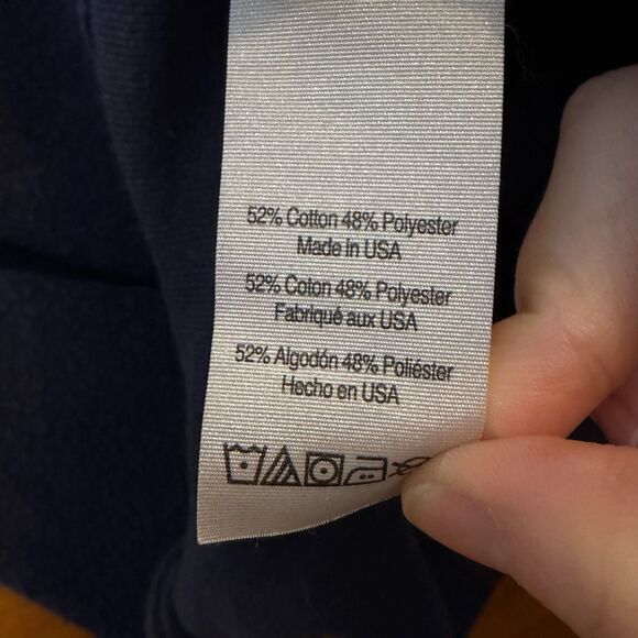 Women Alo Yoga Crew Neck Fleece Sweatshirt in Dark Blue Size Small - Picture 4 of 8